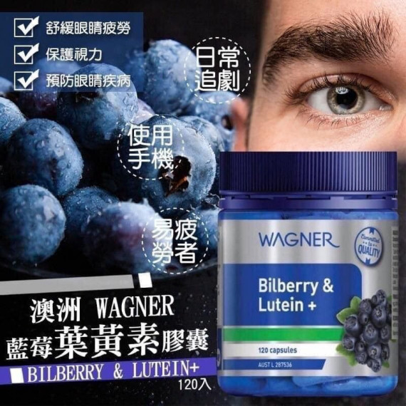 澳洲 Wagner 藍莓素護眼膠囊120粒