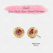 [美國代購 23/11] Coach Open Circle Stone Strand Earrings