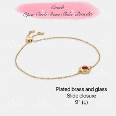 [美國代購 23/11] Coach Open Circle Stone Slider Bracelet