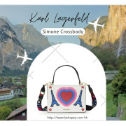 美國代購 KARL LAGERFELD SIMONE CROSSBODY (Ivory Heart)