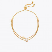 Tory Burch Kira Pearl Slider Bracelet (採用天然珍珠)