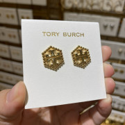 Tory Burch Milgrain Hex Stud Earrings