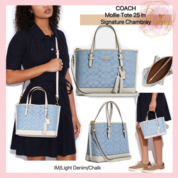 COACH Mollie Tote 25 In Signature Chambray