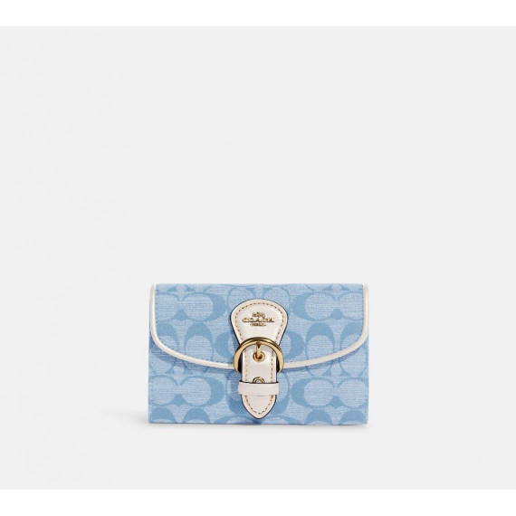 COACH Kleo Wallet In Signature Chambray