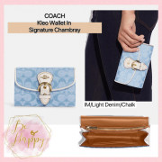 COACH Kleo Wallet In Signature Chambray