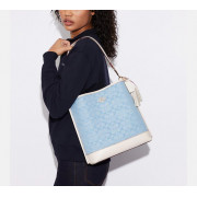 COACH Mollie BUcket Bag In SIgnature Chambray