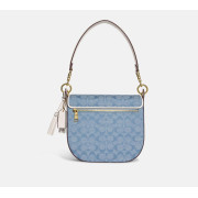 COACH Kleo Shoulder Bag 23 In Signature Chambray (IM/Light Denim/Chalk)