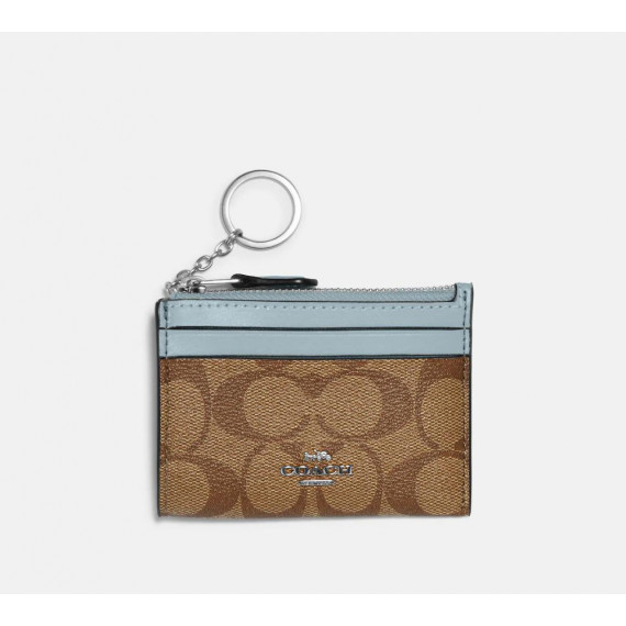 COACH Mini Skinny Id Case In Signature Canvas