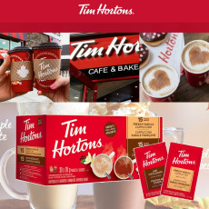 Tim Horton 熱朱古力+Vanilla Cappuccino (30包)