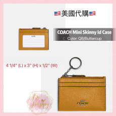 [美國代購] COACH Mini Skinny Id Case [QB/Buttercup]