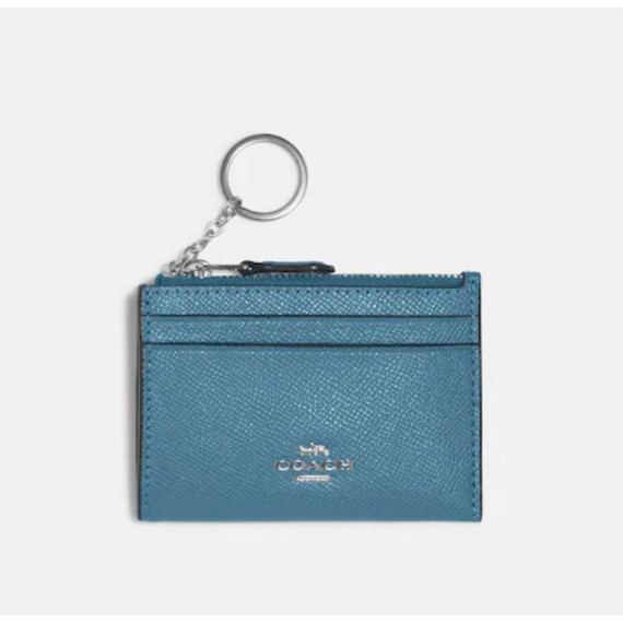 [美國代購] COACH Mini Skinny Id Case [SV/Pacific Blue]