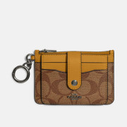 [美國代購] COACH Attachment Card Case In Signature Canvas