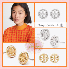 [美國代購] TORY BURCH MILLER PAVÉ STUD EARRING