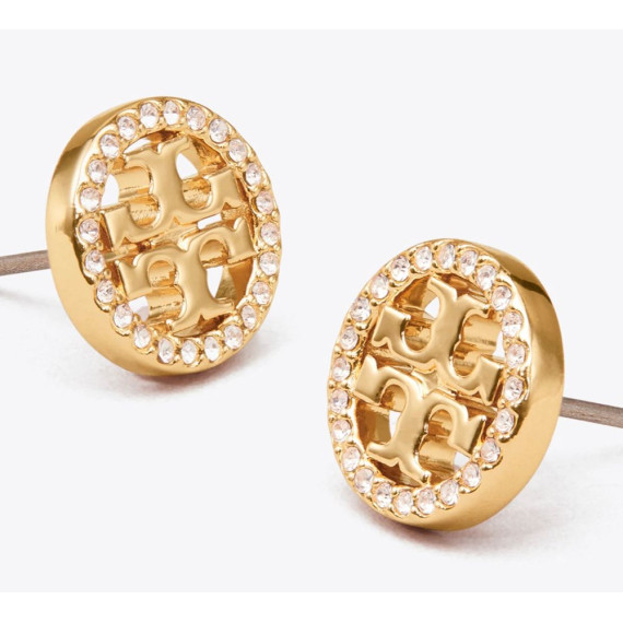 [美國代購] TORY BURCH MILLER PAVÉ STUD EARRING