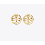 [美國代購] TORY BURCH MILLER PAVÉ STUD EARRING