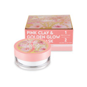 [英國代購] Pink Clay & Glow Golden Glow Multi-mask (2x50ml) 粉紅色+金色鴛鴦清潔面膜 