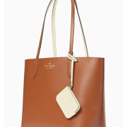 Kate Spade ♠️ Ava Reversbile Tote 雙面兩用袋（加附coin purse) - Color: Warm Gingerbread