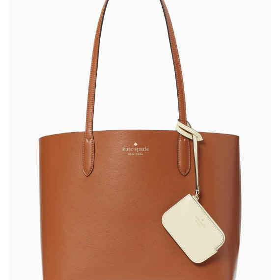 Kate Spade ♠️ Ava Reversbile Tote 雙面兩用袋（加附coin purse) - Color: Warm Gingerbread