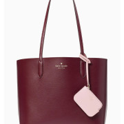 Kate Spade ♠️ Ava Reversbile Tote 雙面兩用袋（加附coin purse) - Color: Deep Berry