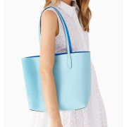 Kate Spade ♠️ Ava Reversbile Tote 雙面兩用袋（加附coin purse) - Color: Fountain Blue