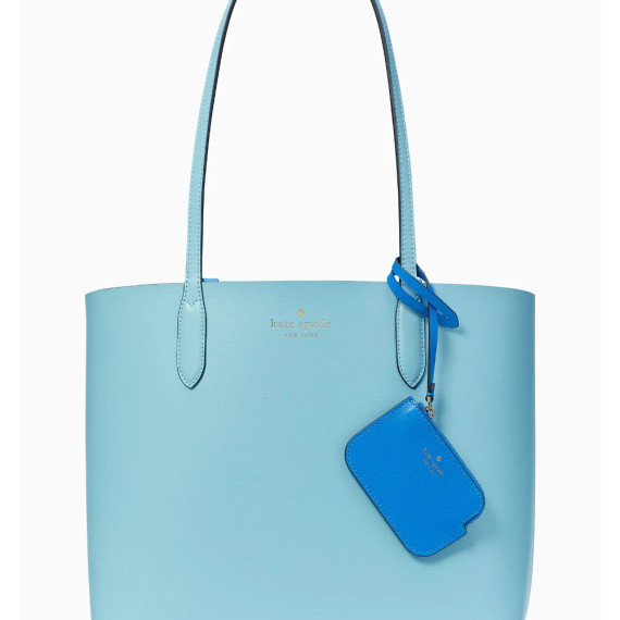 Kate Spade ♠️ Ava Reversbile Tote 雙面兩用袋（加附coin purse) - Color: Fountain Blue