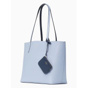 Kate Spade ♠️ Ava Reversbile Tote 雙面兩用袋（加附coin purse) - Color: Flower Blue