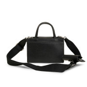 [美國代購] Karl Lagerfeld Paris Mini Leather Top Handle Bag - Color: Black