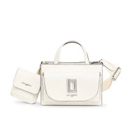 [美國代購] Karl Lagerfeld Paris Mini Leather Top Handle Bag - Color: Winter White