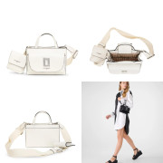 [美國代購] Karl Lagerfeld Paris Mini Leather Top Handle Bag - Color: Winter White