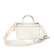 [美國代購] Karl Lagerfeld Paris Mini Leather Top Handle Bag - Color: Winter White