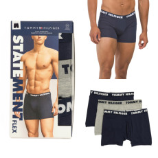 [美國代購] Tommy Hilfiger 3 pack boxer  - Navy/Grey/Black