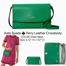 Kate spade ♠️ Perry Leather Crossbody - Color: Green Bean