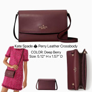 Kate spade ♠️ Perry Leather Crossbody - Color: Deep Berry