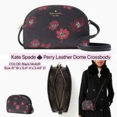 Kate Spade ♠️ Perry Leather Dome Crossbody - Color: Black Multi/R