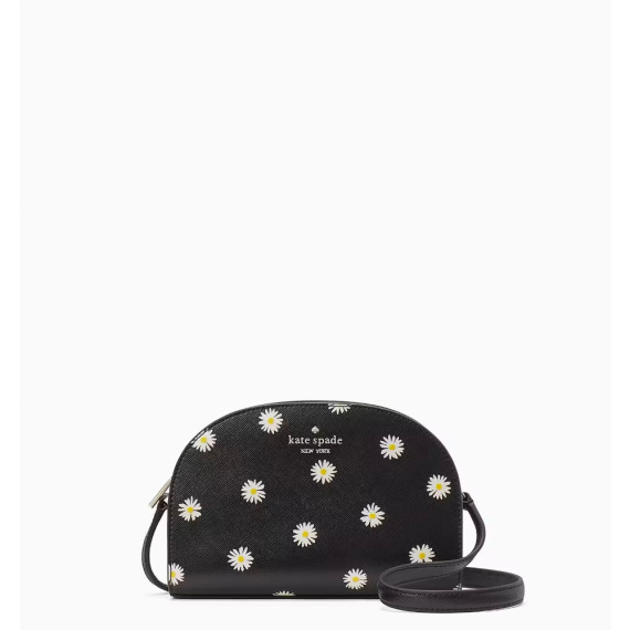 Kate Spade ♠️ Perry Leather Dome Crossbody - Color: Black Multi/W