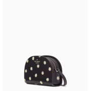 Kate Spade ♠️ Perry Leather Dome Crossbody - Color: Black Multi/W