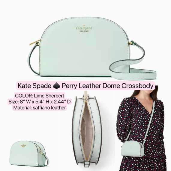 Kate Spade ♠️ Perry Leather Dome Crossbody - Color: Lime Sherbert