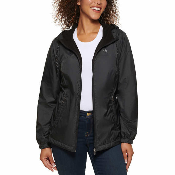 [美國代購] Calvin Klein Ladies 'Windbreaker Fleece Lined Jacket - Black