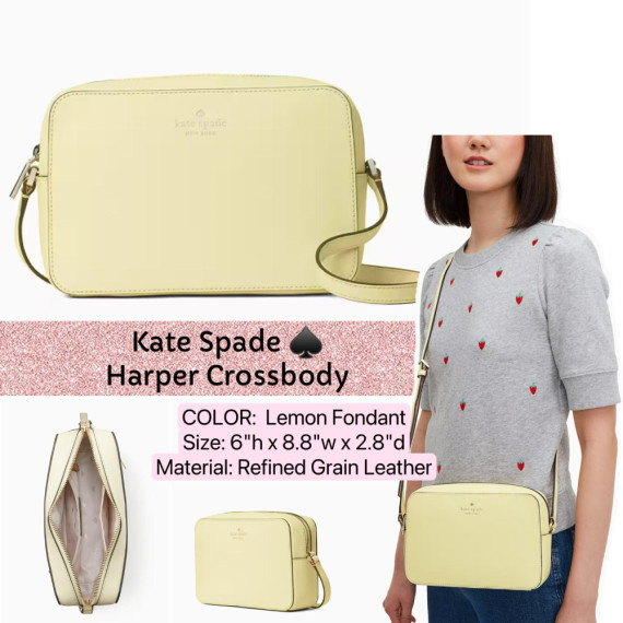 Kate Spade ♠️ Harper Crossbody - Color: Lemon Fondant