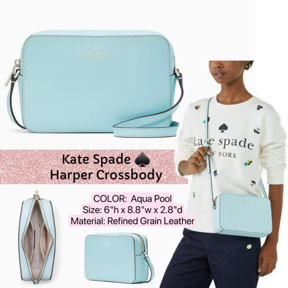 Kate Spade ♠️ Harper Crossbody - Color: Aqua Pool