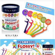 日本 Flossy 兒童彩色水果味牙線60支