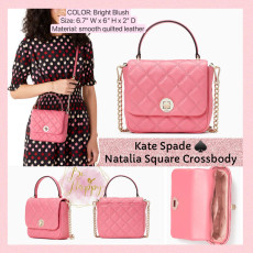 Kate Spade ♠️ Natalia Square Crossbody - Color: Bright Blush