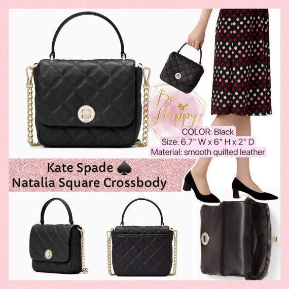 Kate Spade ♠️ Natalia Square Crossbody - Color: Black