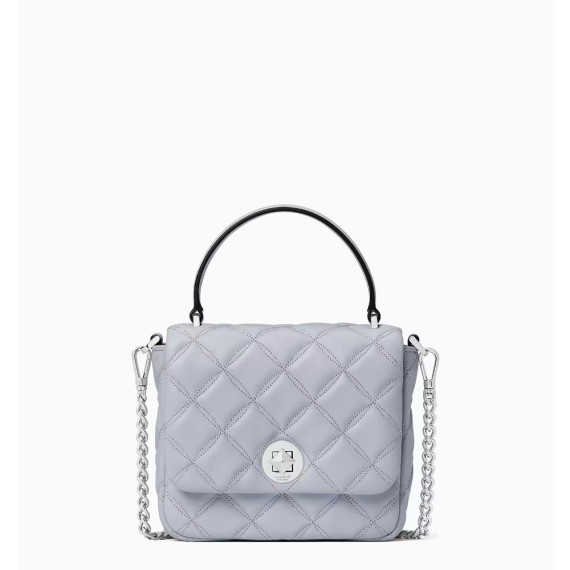 Kate Spade ♠️ Natalia Square Crossbody - Color: Brushed Steel