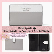 Kate Spade ♠️ Staci Medium Compact Bifold Wallet - Color: Nimbus Grey Multi