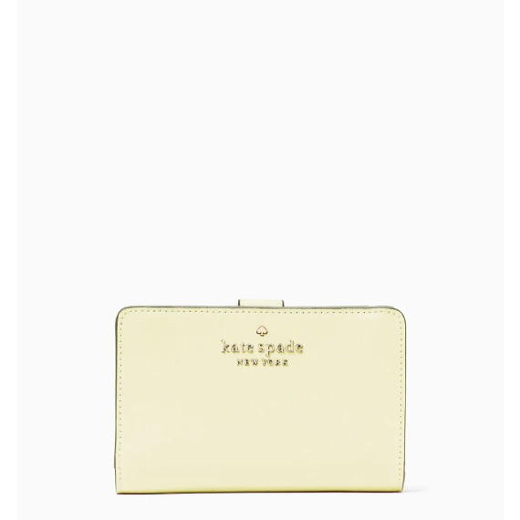 Kate Spade ♠️ Staci Medium Compact Bifold Wallet - Color: Lemon Fondant