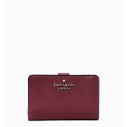 Kate Spade ♠️ Staci Medium Compact Bifold Wallet - Color: Deep Berry