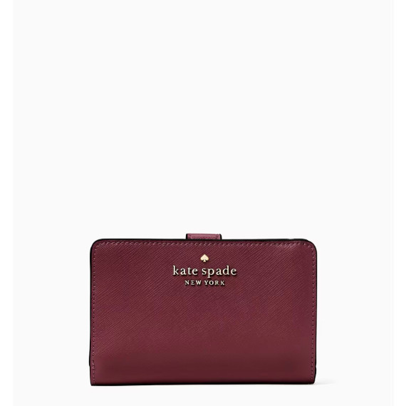 Kate Spade ♠️ Staci Medium Compact Bifold Wallet - Color: Deep Berry