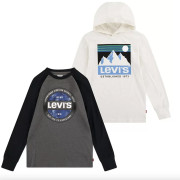 LEVIS 中童柔軟長袖 LOGO TEE (1組2件)