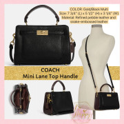 COACH Mini Lane Top Handle In Signature Canvas - Color: Gold/Black Multi